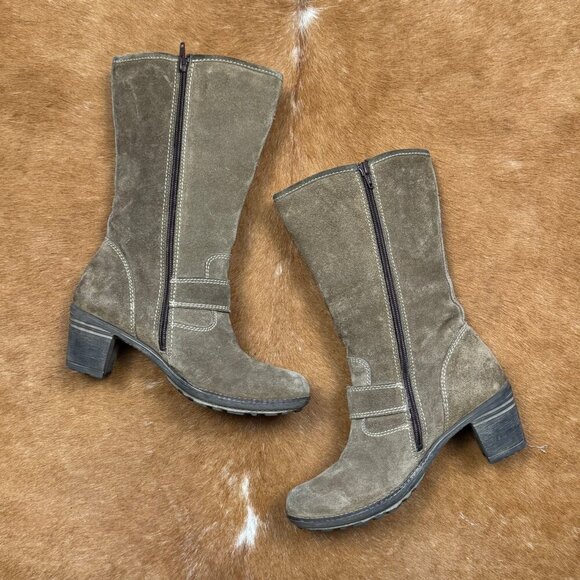 Josef Seibel Tan Suede Mid-Calf Boots – Size 38 (US 7.5-8) Western Fall Boot - Picture 4 of 7